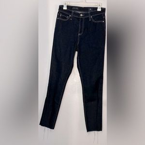 Adriano Goldschmied AG Denim Mila Super High Rise Skinny Ankle Raw Hems Size 28